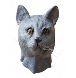 Katzen Maske Grau aus Latex