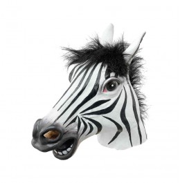 Zebra Maske aus Latex