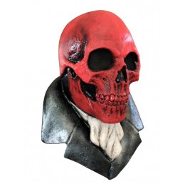 Halloween Maske 'Roter Totenschädel'