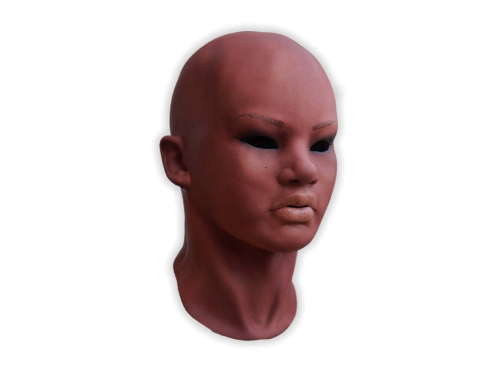 Female Face Latex Mask Dark Skin 'Carmen'