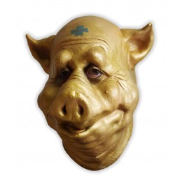 Máscara Latex Porco Dourado