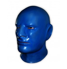 Latex Masker 'Man met Blauw Gezicht'