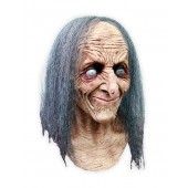 Vecchia donna inquietante maschera di lattice